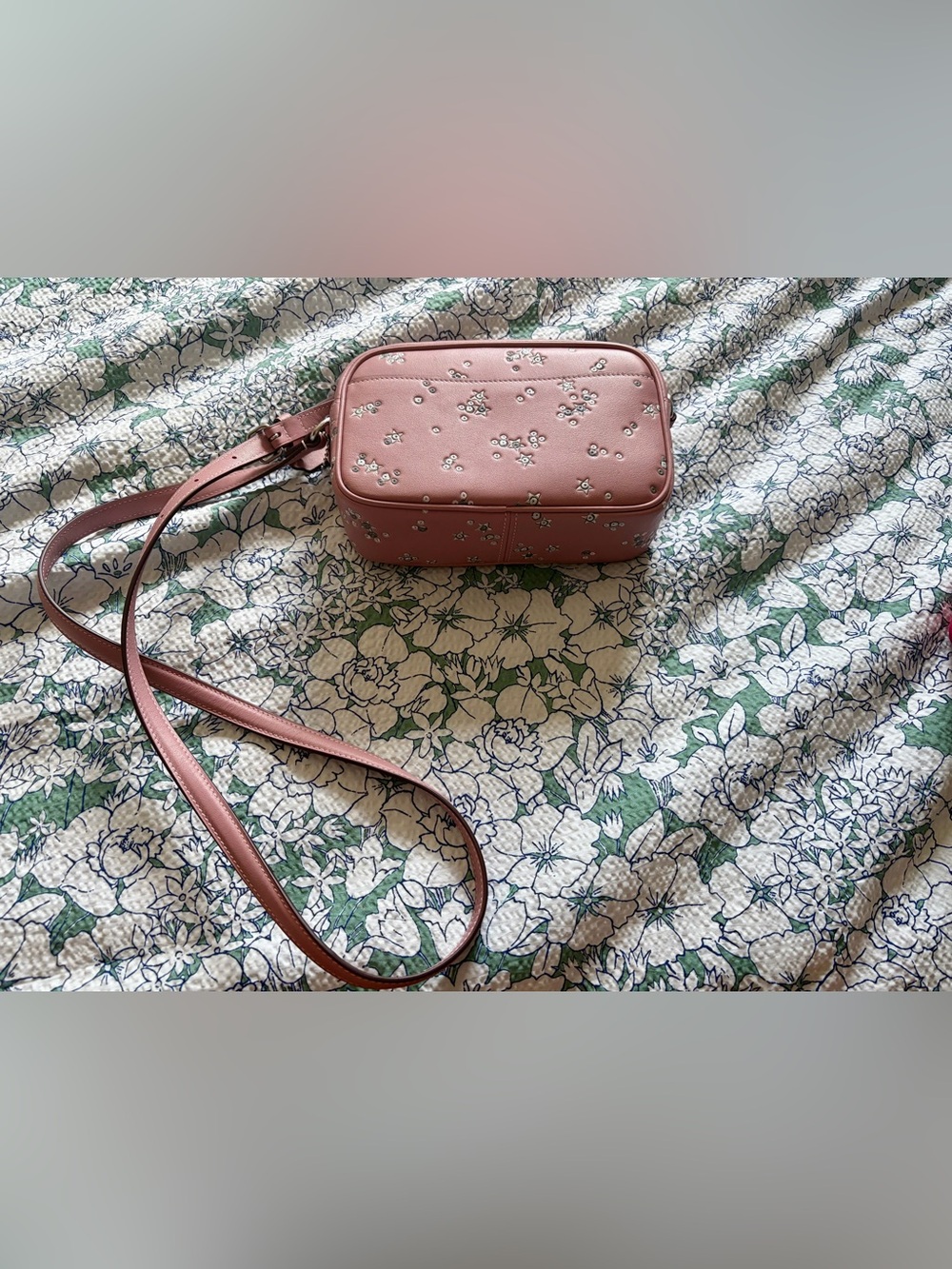 Coach Mini Jamie Camera Bag With Star Print Novelty Leather/Silver Pink - NWoT - Picture 5 of 6